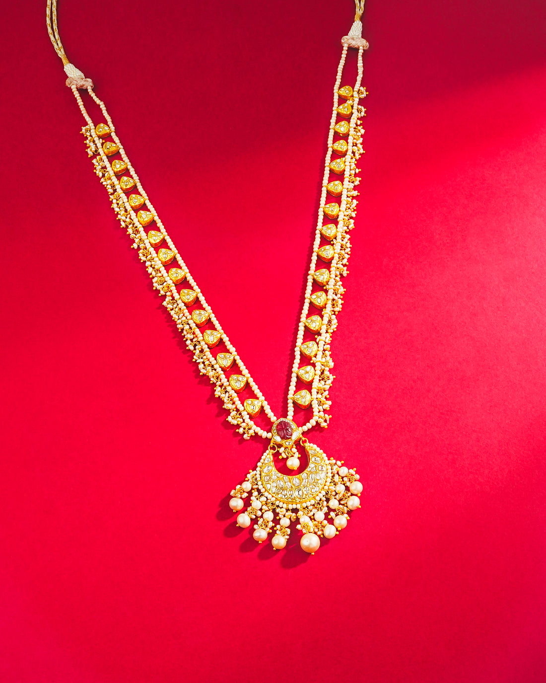 Bina Polki Long Necklace