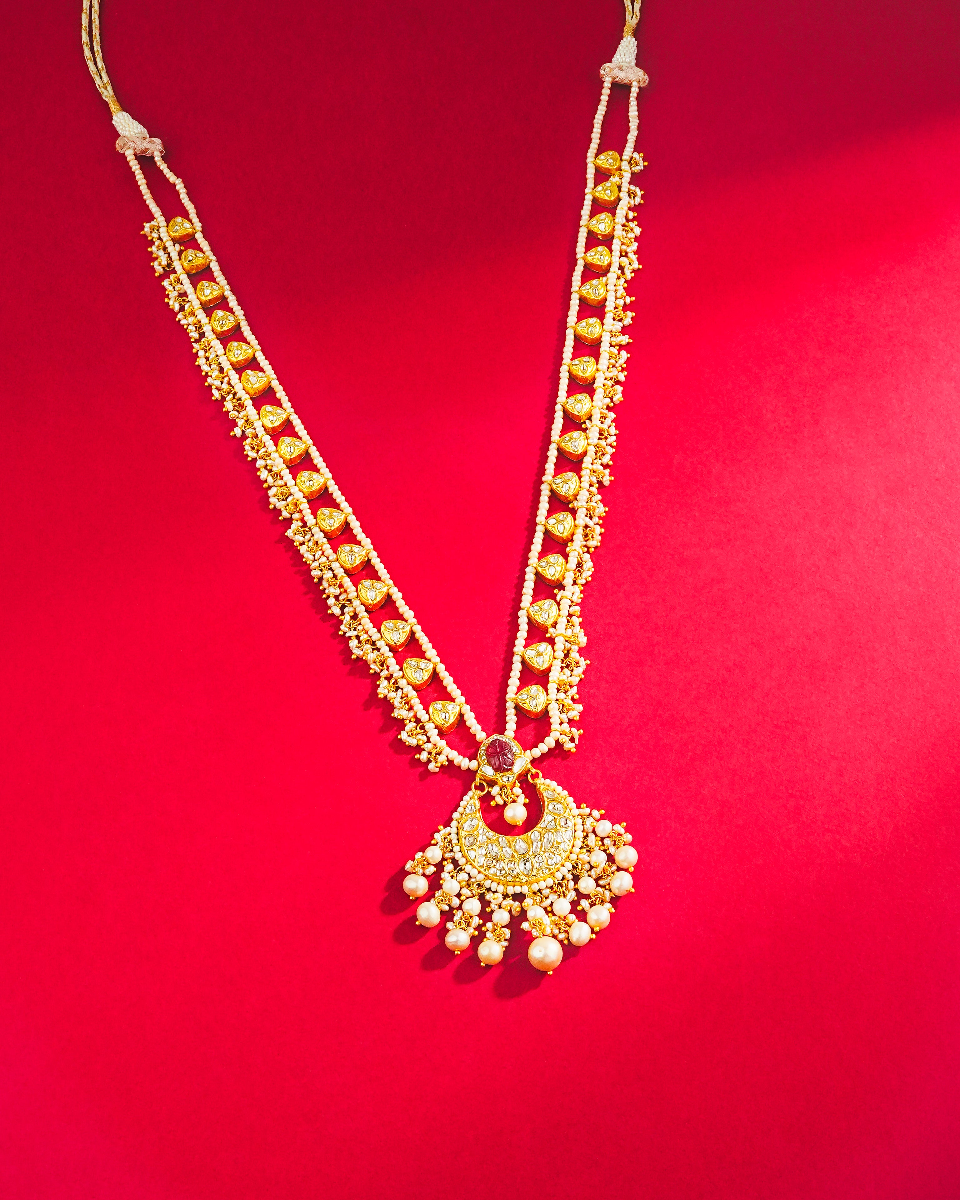 Bina Polki Long Necklace