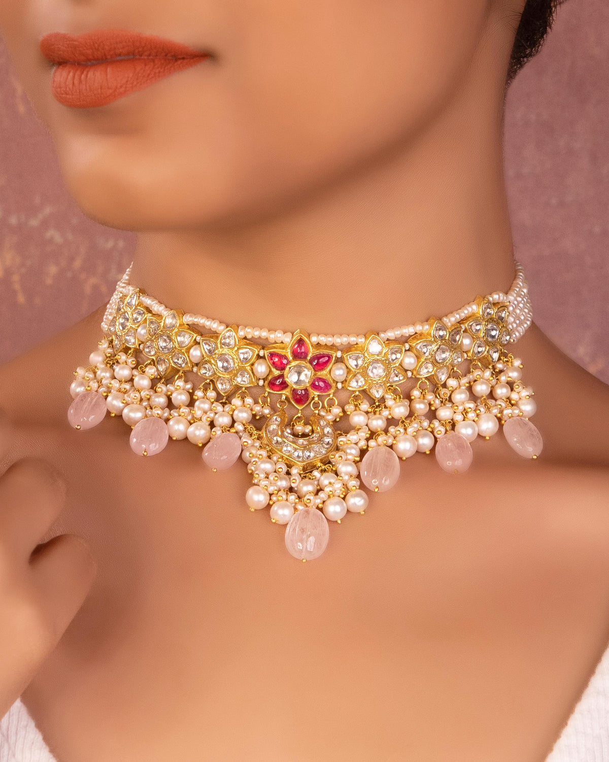 Hayley Choker And Tessa Chandbalis Polki Set