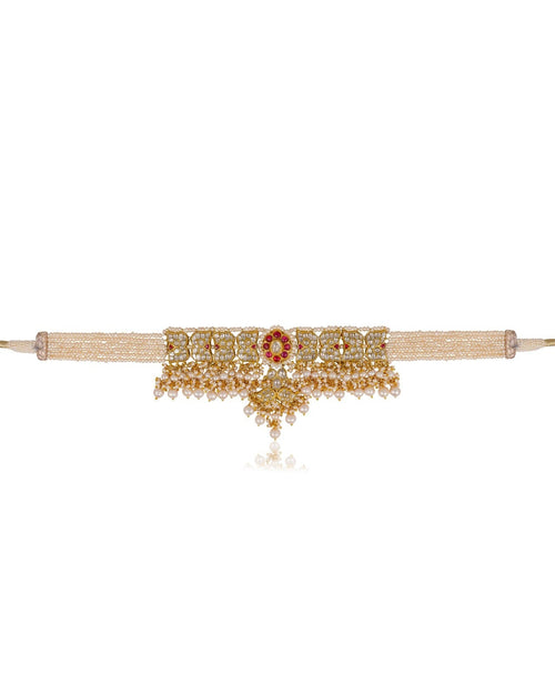 Mughda Choker And Pihu Long Earrings Polki Set