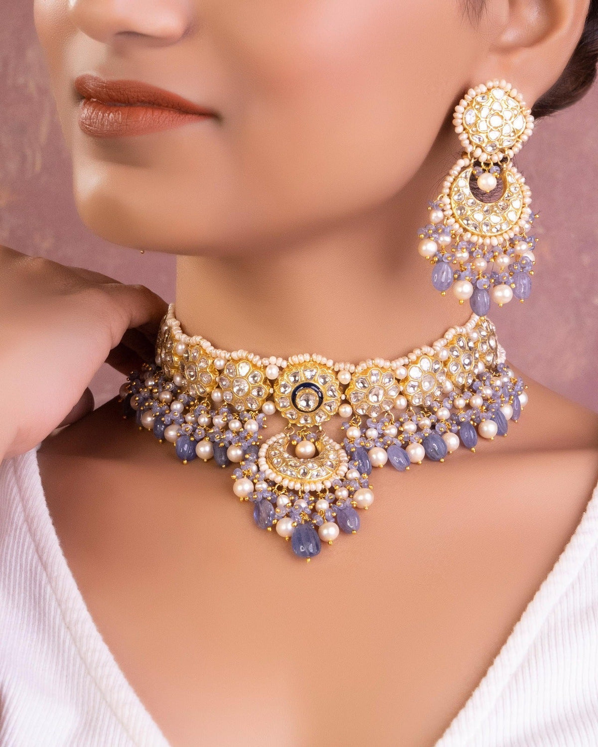 Nitanshi Choker And Parinita Chandbalis Polki Set