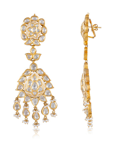 Yasmine Polki Long Earrings