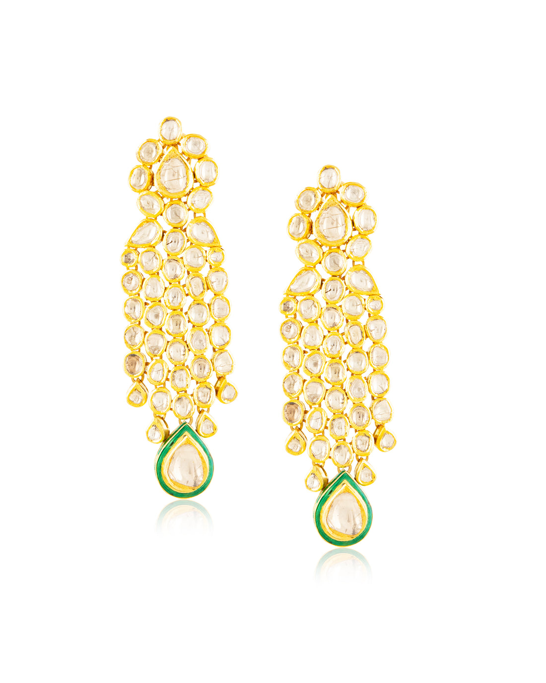 Myla Polki Long Earrings