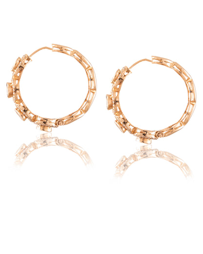 Lavena Polki And Diamond Hoops