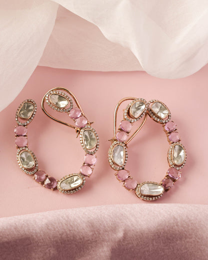 Nehya Polki And Diamond Long Earrings