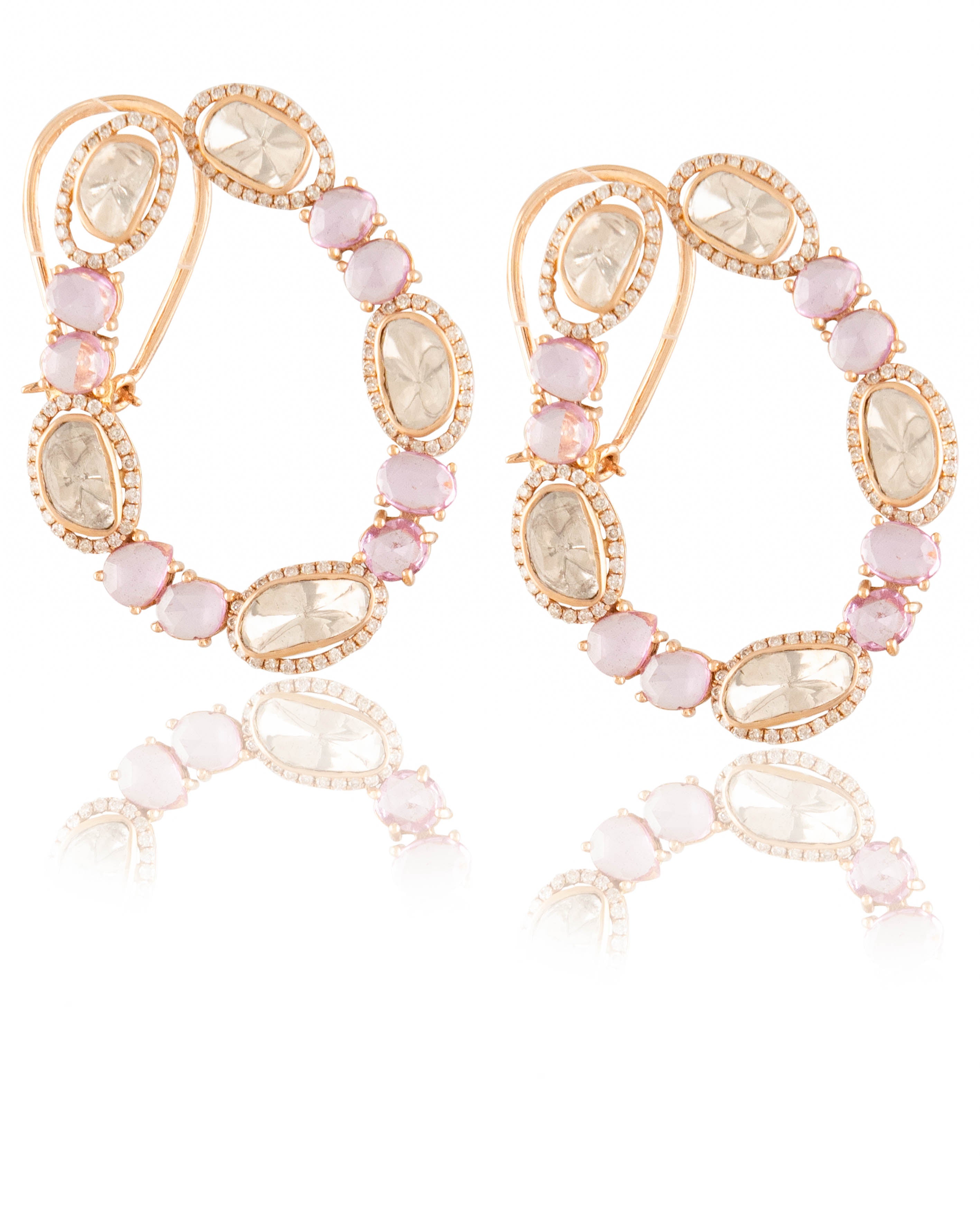 Nehya Polki And Diamond Long Earrings