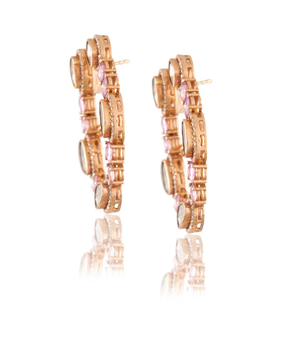 Nehya Polki And Diamond Long Earrings