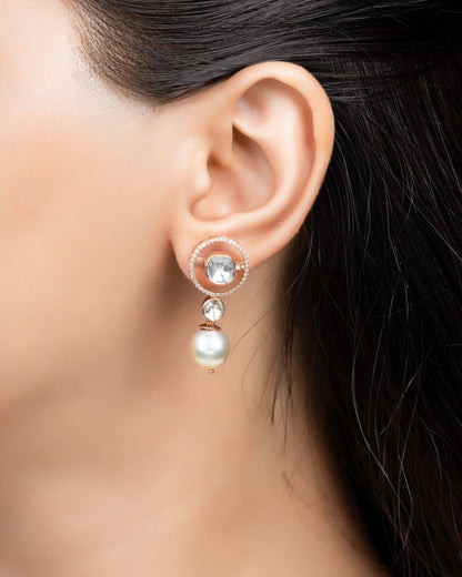 Riya Polki And Diamond Long Earrings