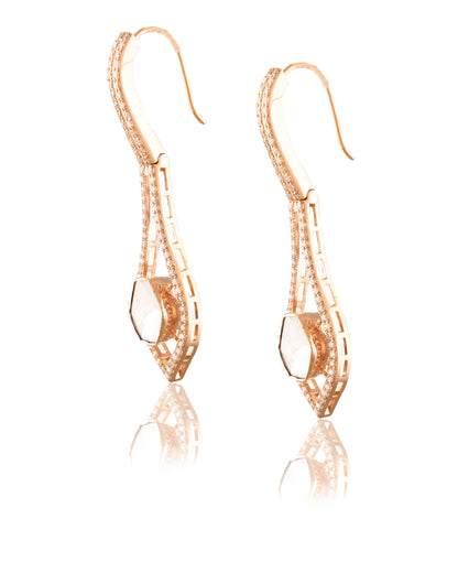 Kanishka Polki And Diamond Long Earrings