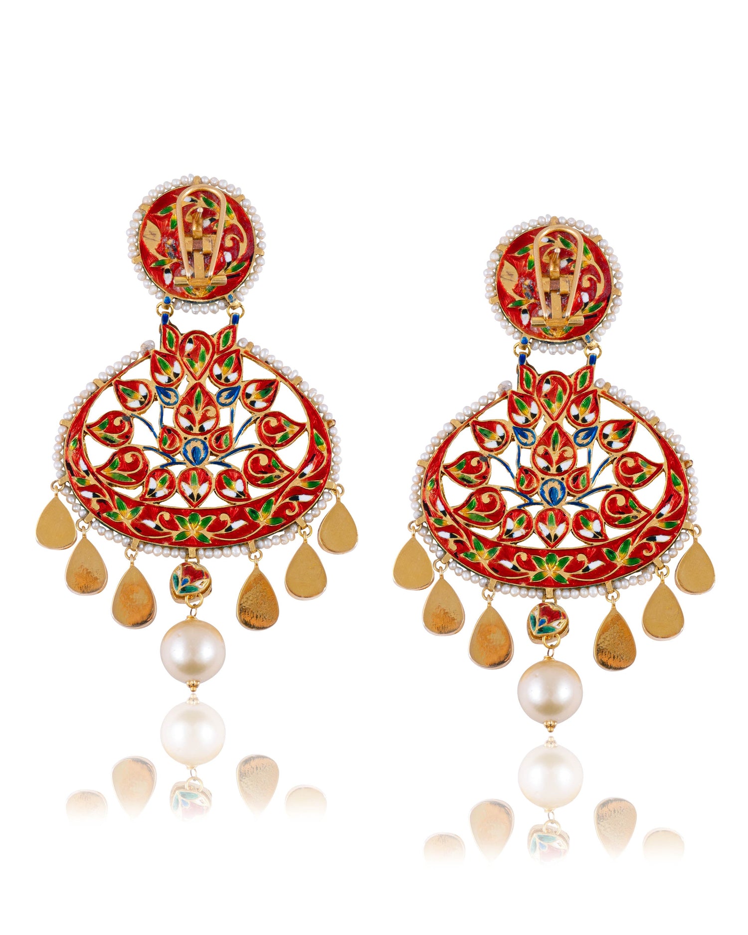 Jagruti Jadau Polki Long Earrings - NO ORDERS
