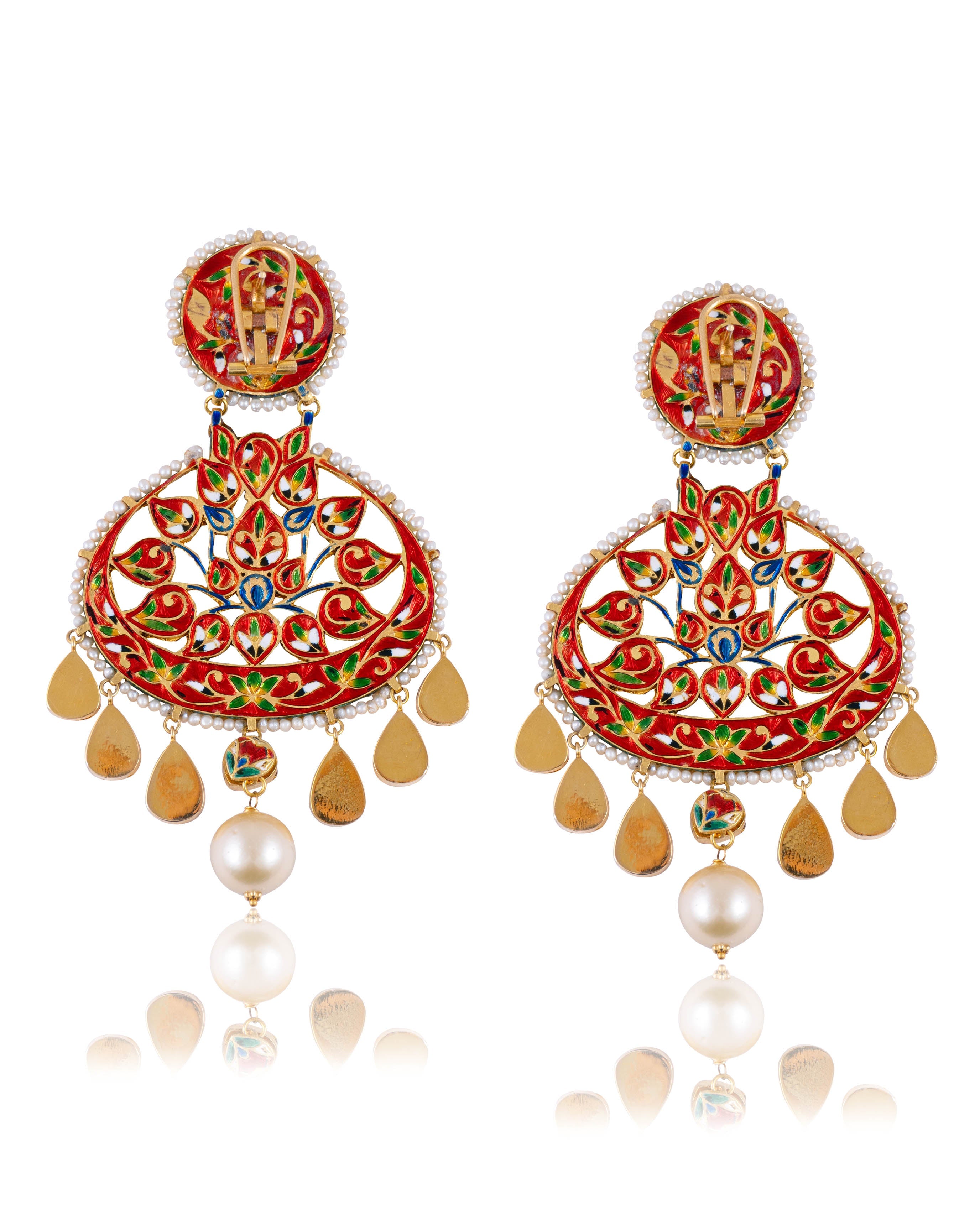 Jagruti Jadau Polki Long Earrings - NO ORDERS