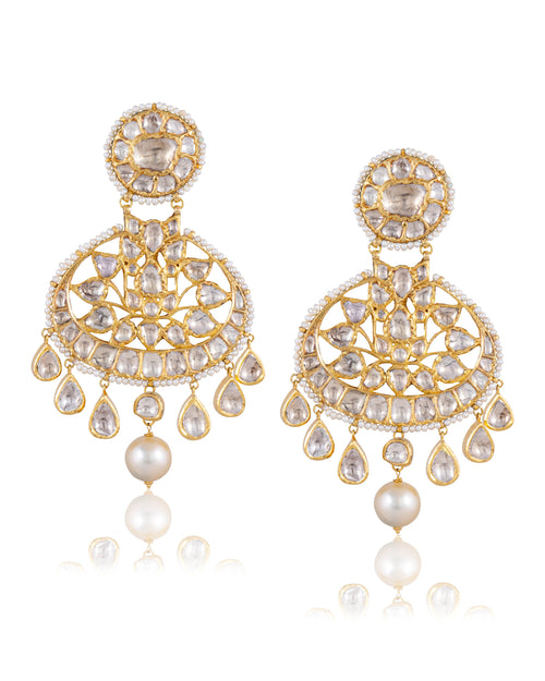 Jagruti Jadau Polki Long Earrings - NO ORDERS