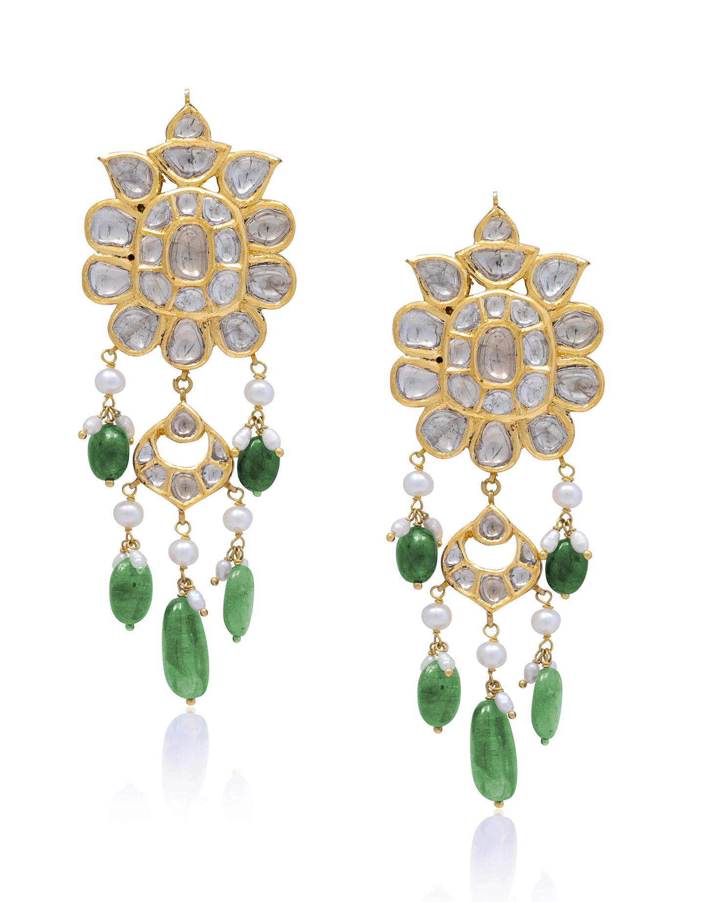 Nimish Jadau Polki Long Earrings