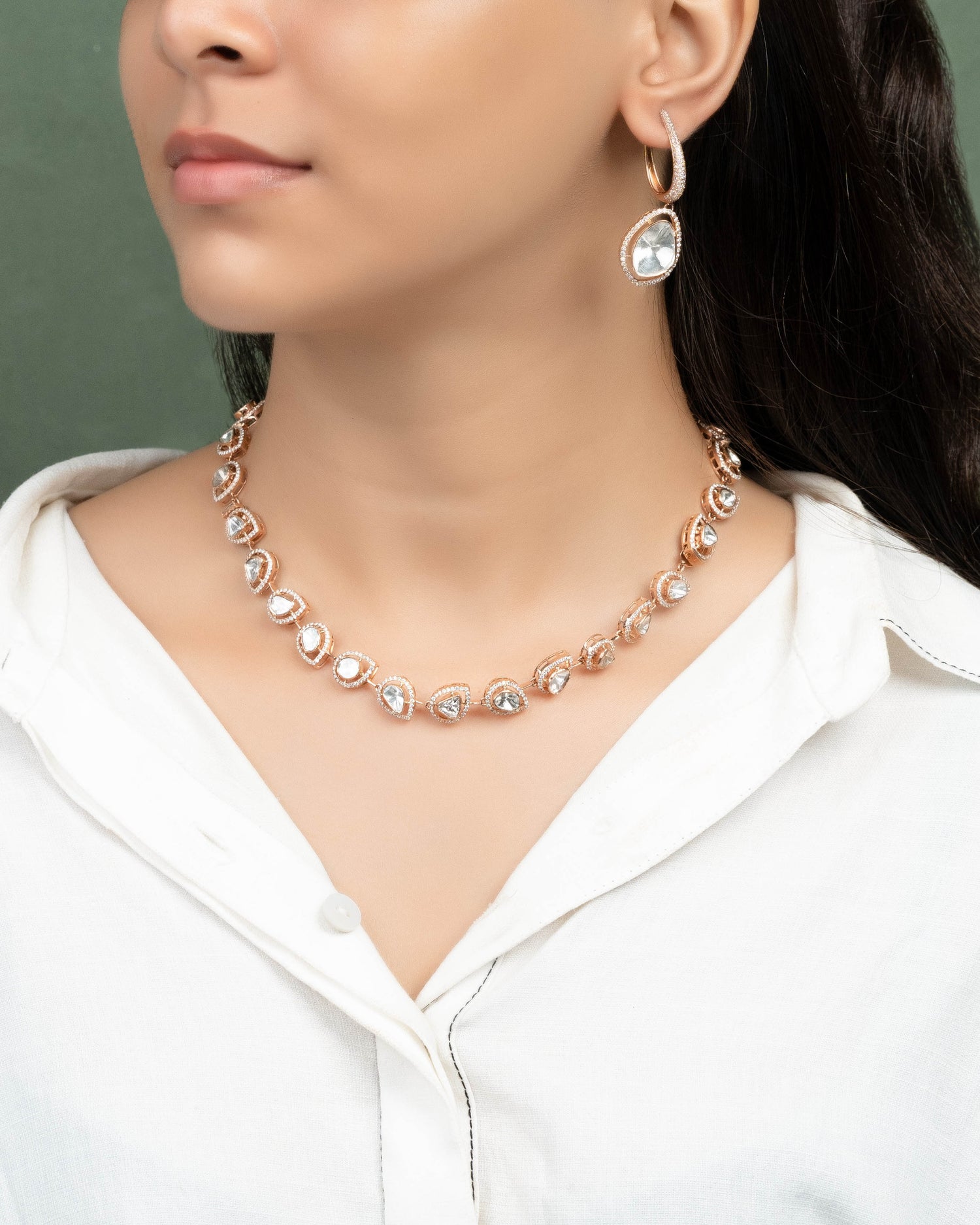 Preeti Polki And Diamond Necklace