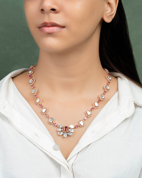 Maeve Polki  And Diamond Necklace