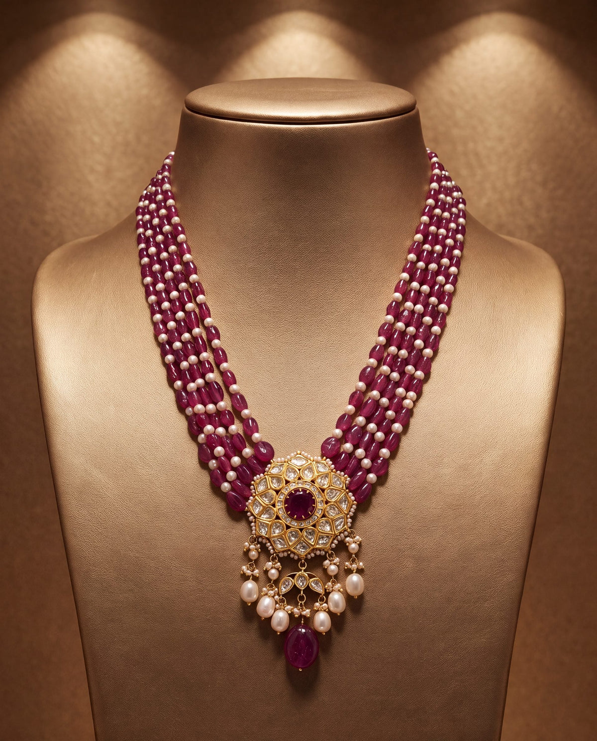 Jeena Polki Bead Pendant