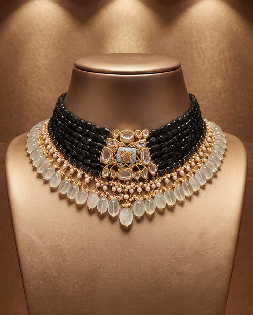 Kashi Polki Bead Choker