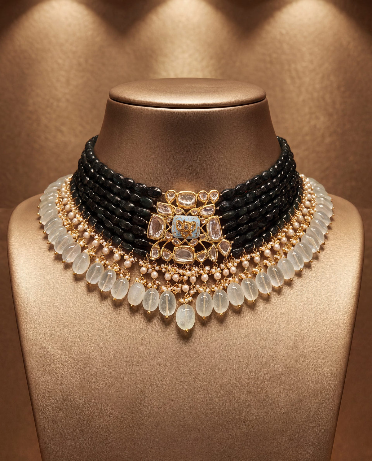 Kashi Polki Bead Choker
