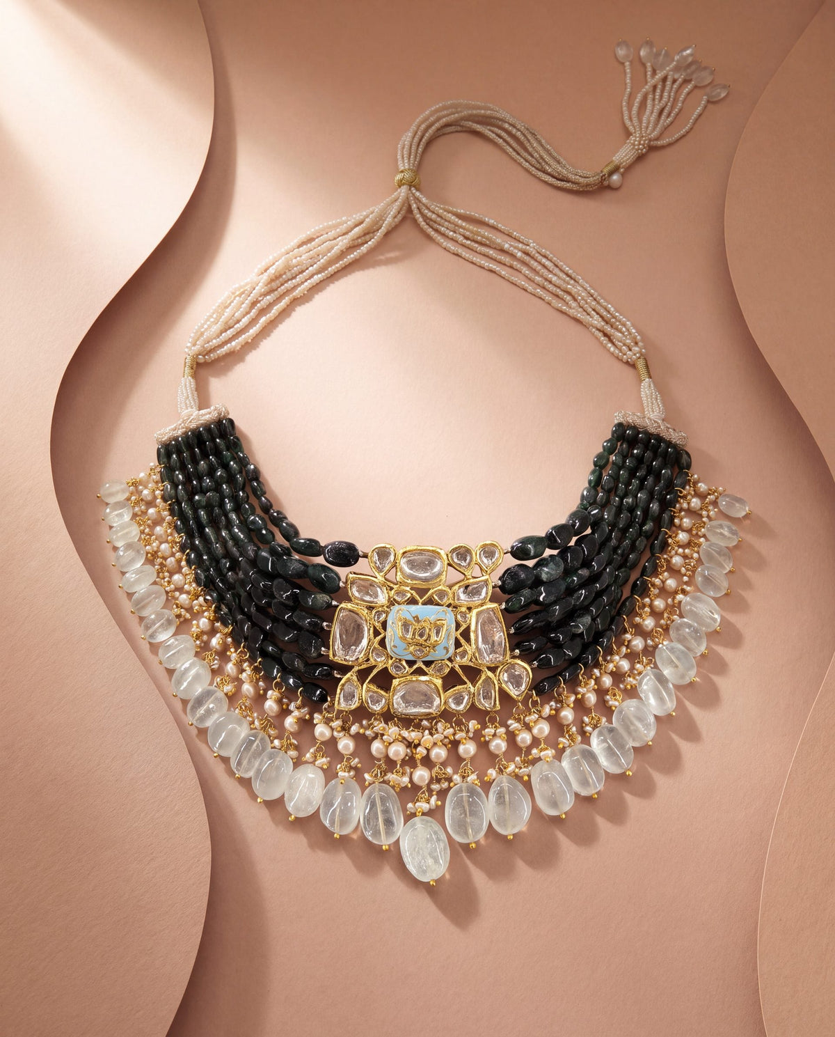Kashi Polki Bead Choker