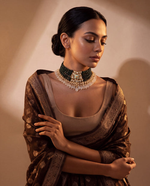 Sanjana Polki Bead Choker