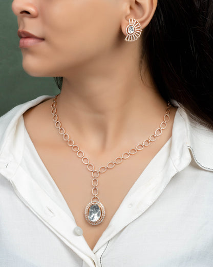 Risha Polki And Diamond Necklace