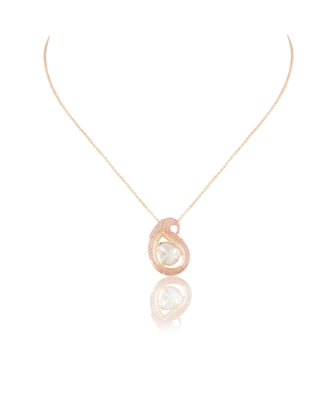 Nimisha Polki And Diamond Pendant