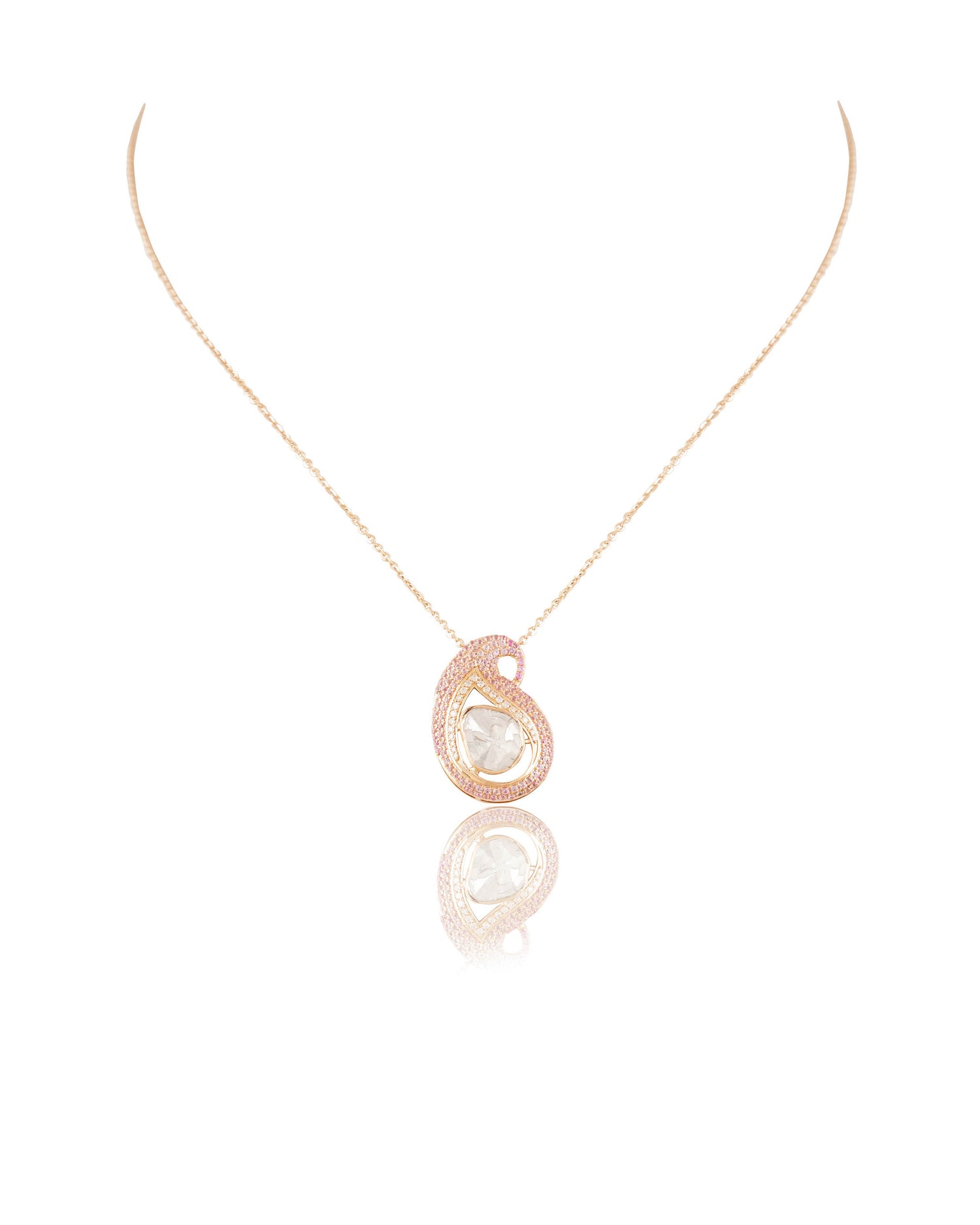 Nimisha Polki And Diamond Pendant