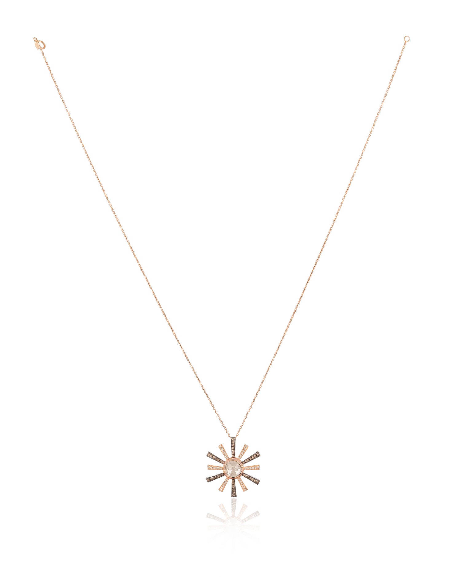 Tarana Polki And Diamond Pendant