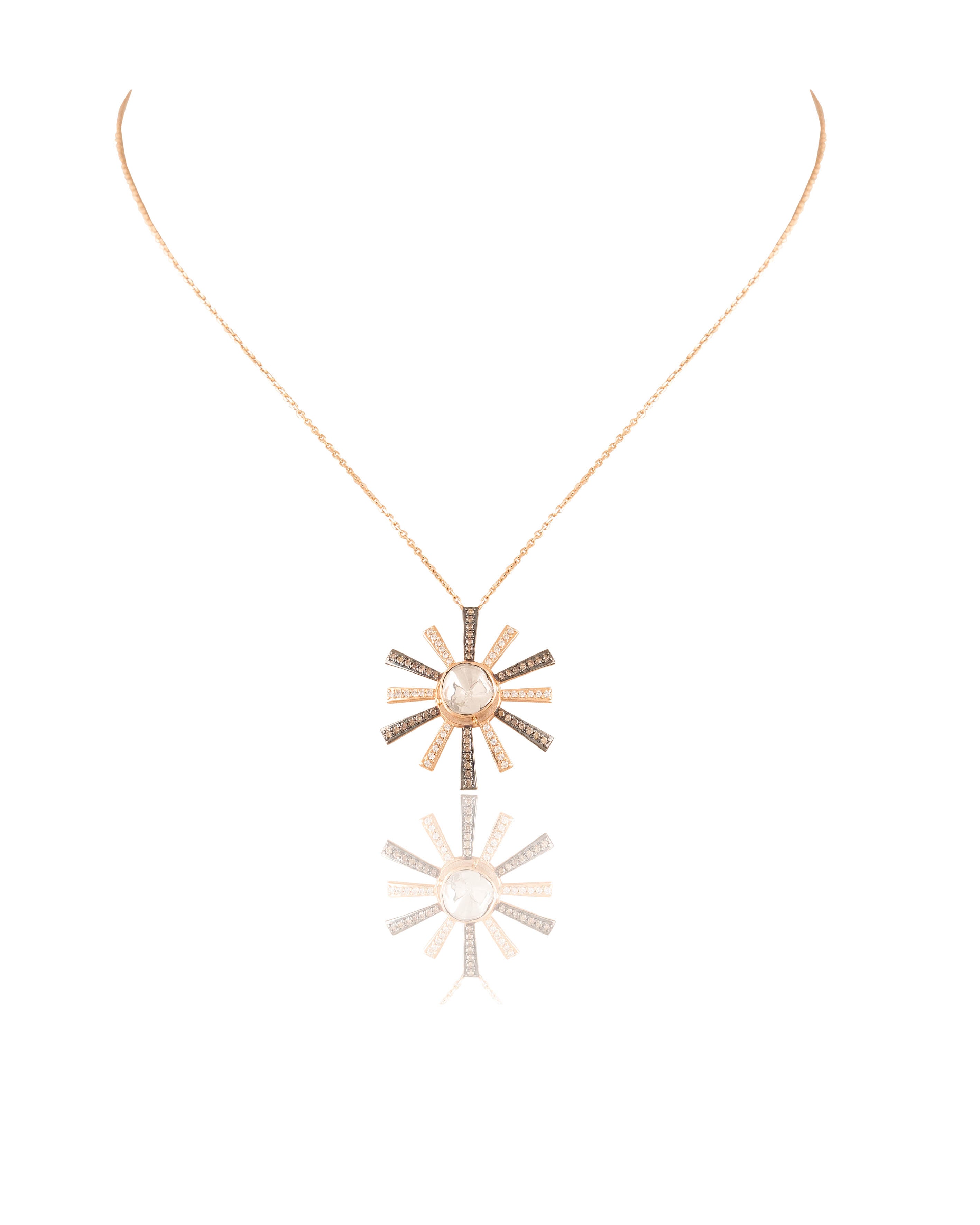 Tarana Polki And Diamond Pendant