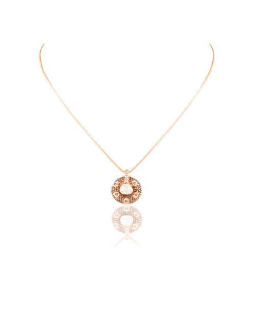 Zareen Polki And Diamond Pendant