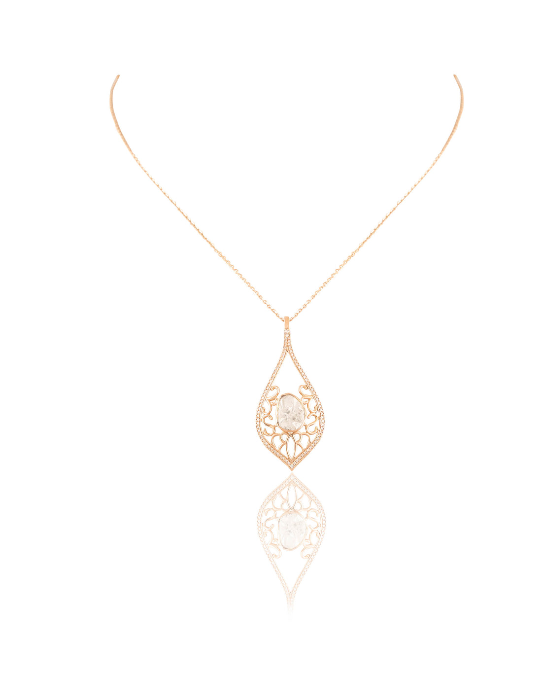 Shaina Polki And Diamond Pendant