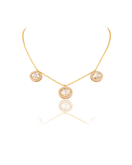 Aamna Polki And Diamond Necklace