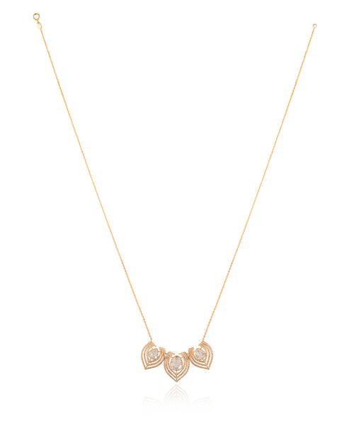 Nitya Polki And Diamond Pendant