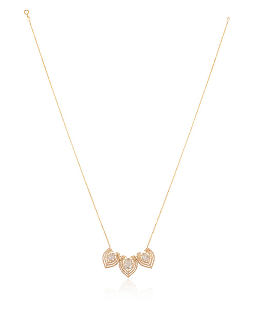 Nitya Pendant And Raina Tops Polki And Diamond Set