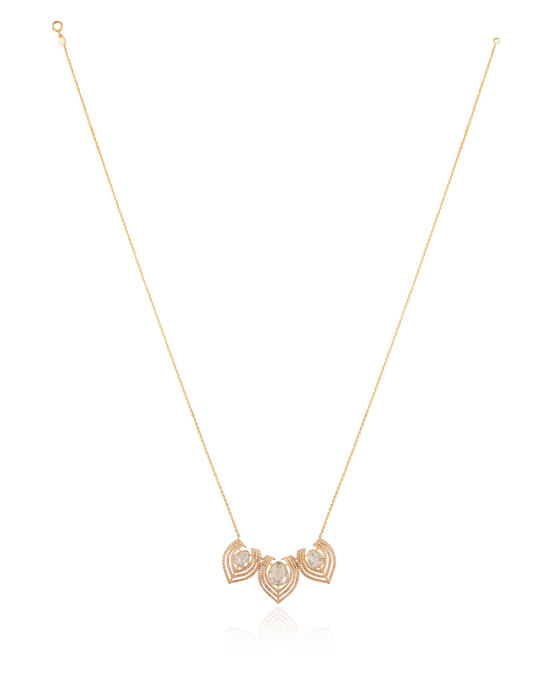 Nitya Pendant And Raina Tops Polki And Diamond Set