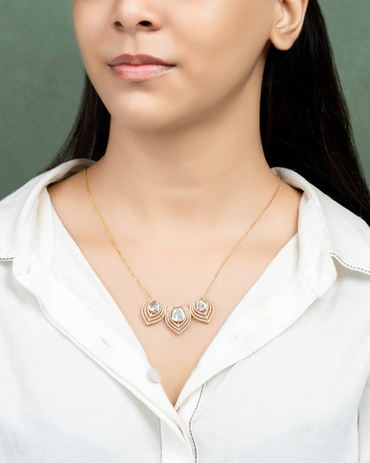 Nitya Polki And Diamond Pendant