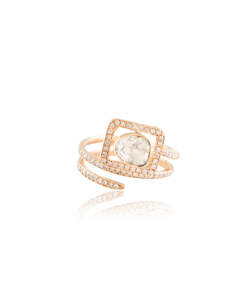 Samreen Polki And Diamond Ring