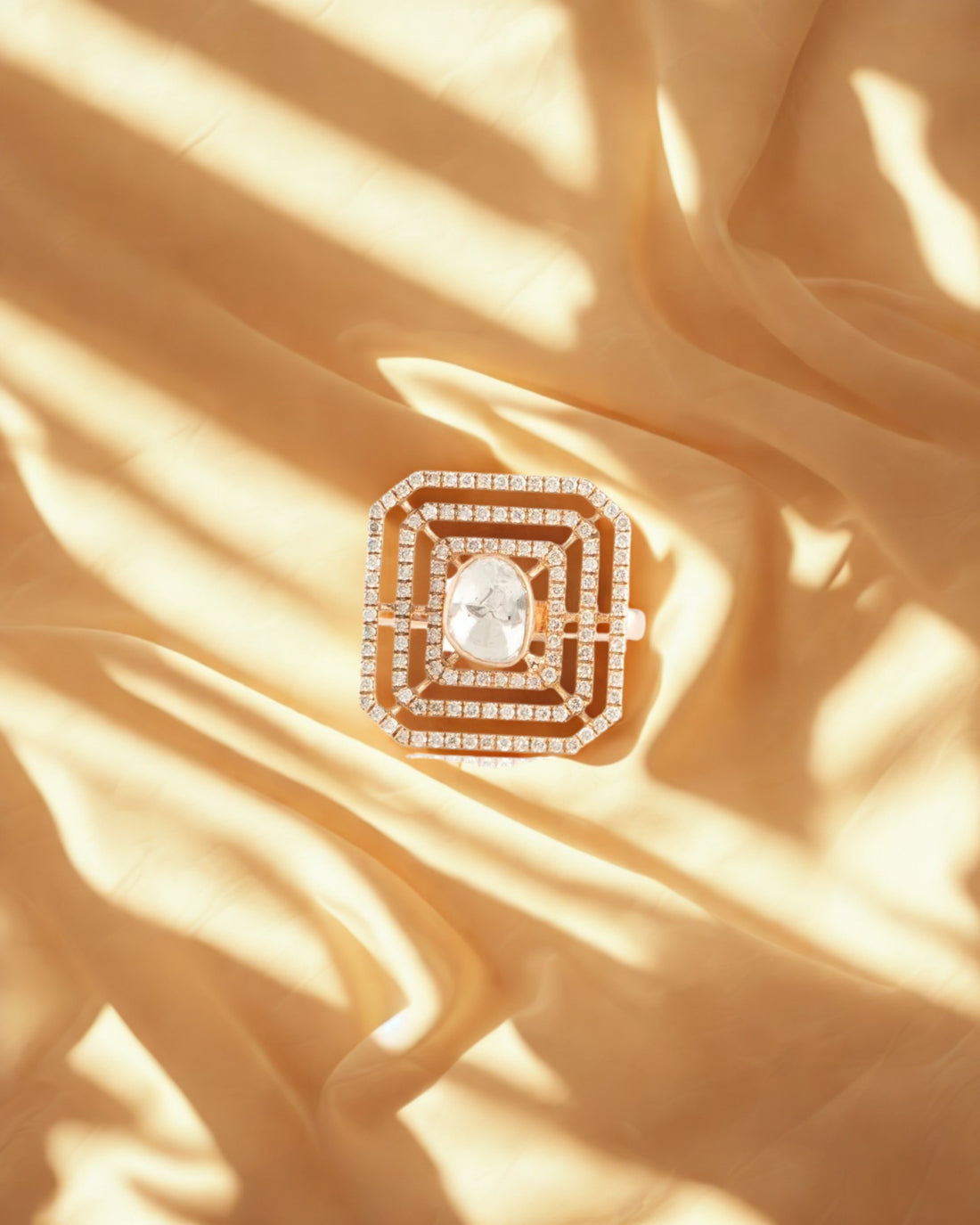 Melba Polki And Diamond Ring