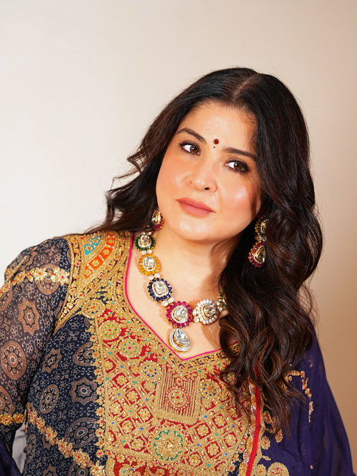 Maheep Kapoor - Aanya Polki And Diamond Long Necklace