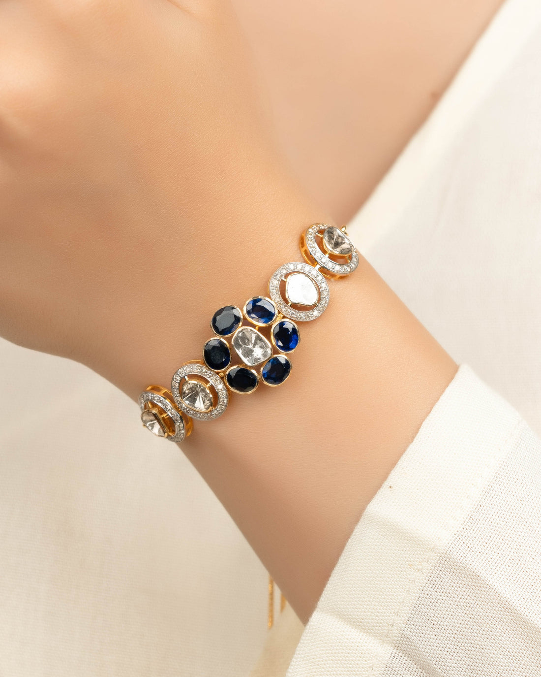 Manasvi Polki And Diamond Minimal Bracelet