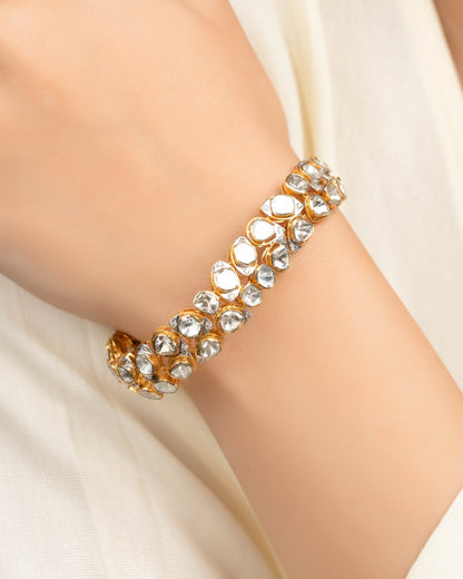 Ramona Polki And Diamond Minimal Bracelet