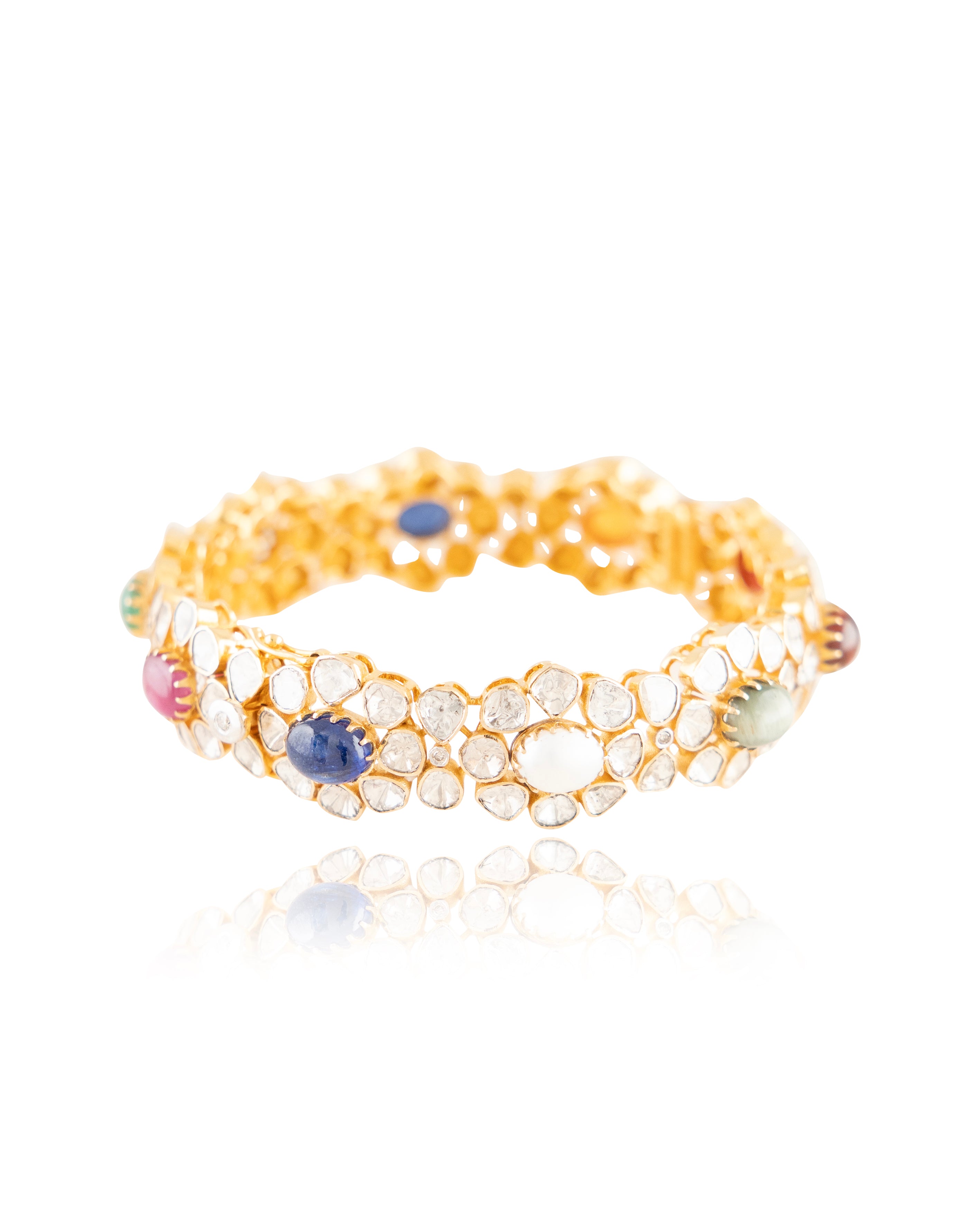 Kartiki Polki And Diamond Bangle