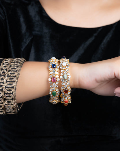 Kartiki Polki And Diamond Bangle