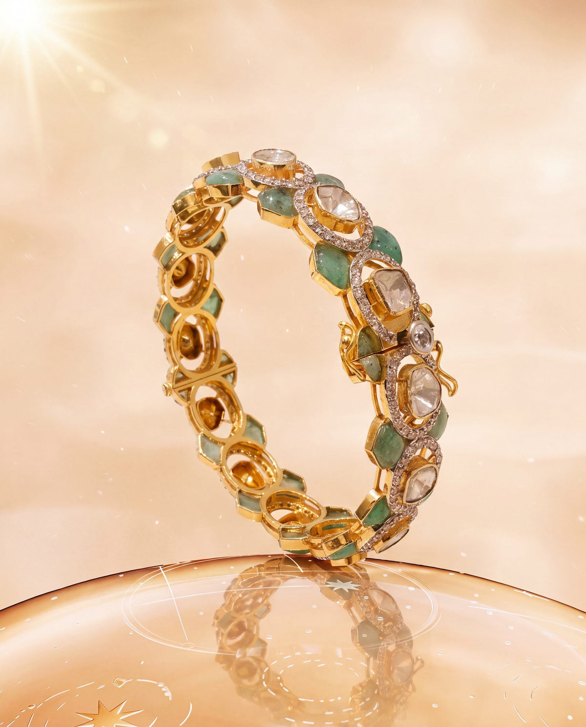 Evie Polki And Diamond Bangle