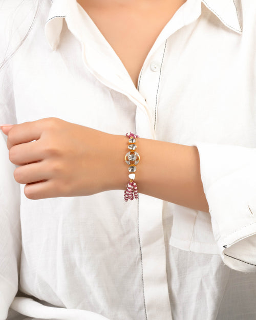 Nitya Polki And Diamond Loose Bracelet