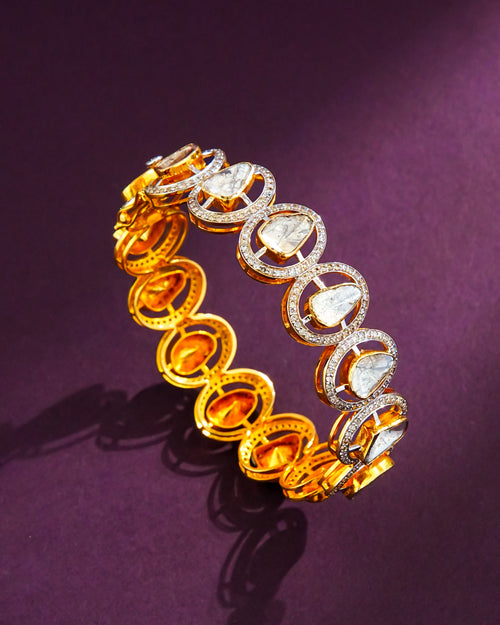 Sweta Polki And Diamond Bangle