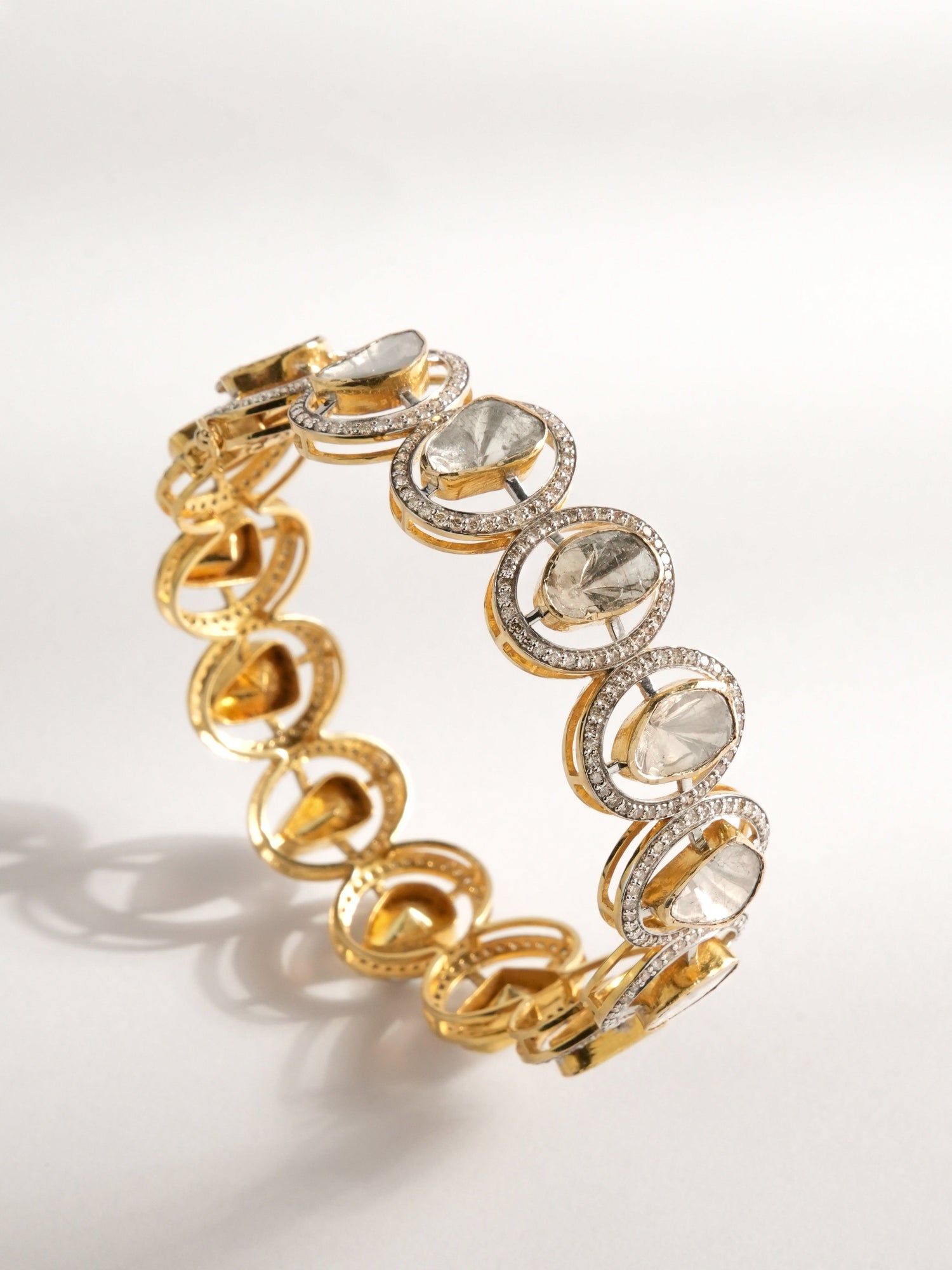 Sweta Polki And Diamond Bangle