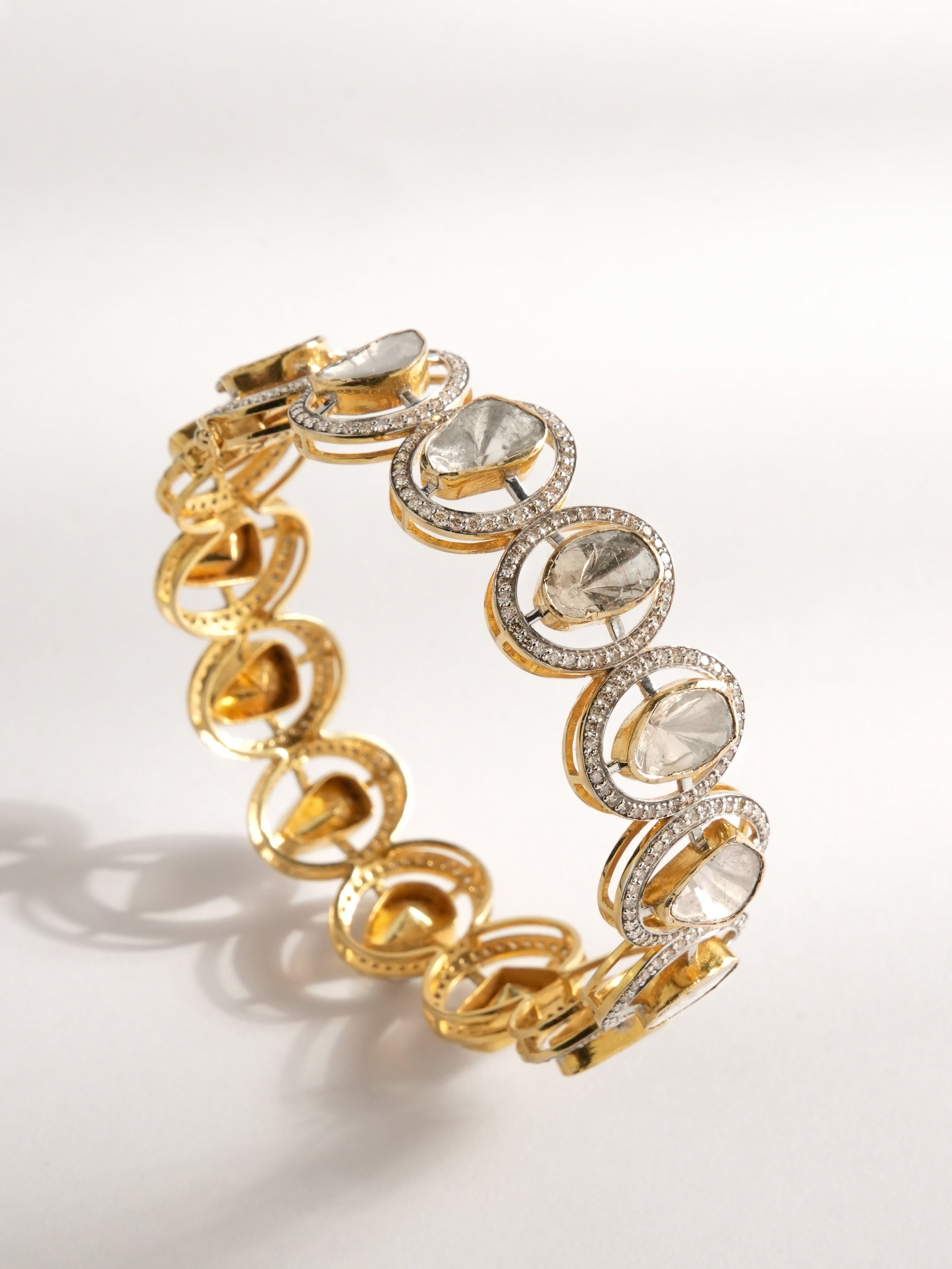 Sweta Polki And Diamond Bangle