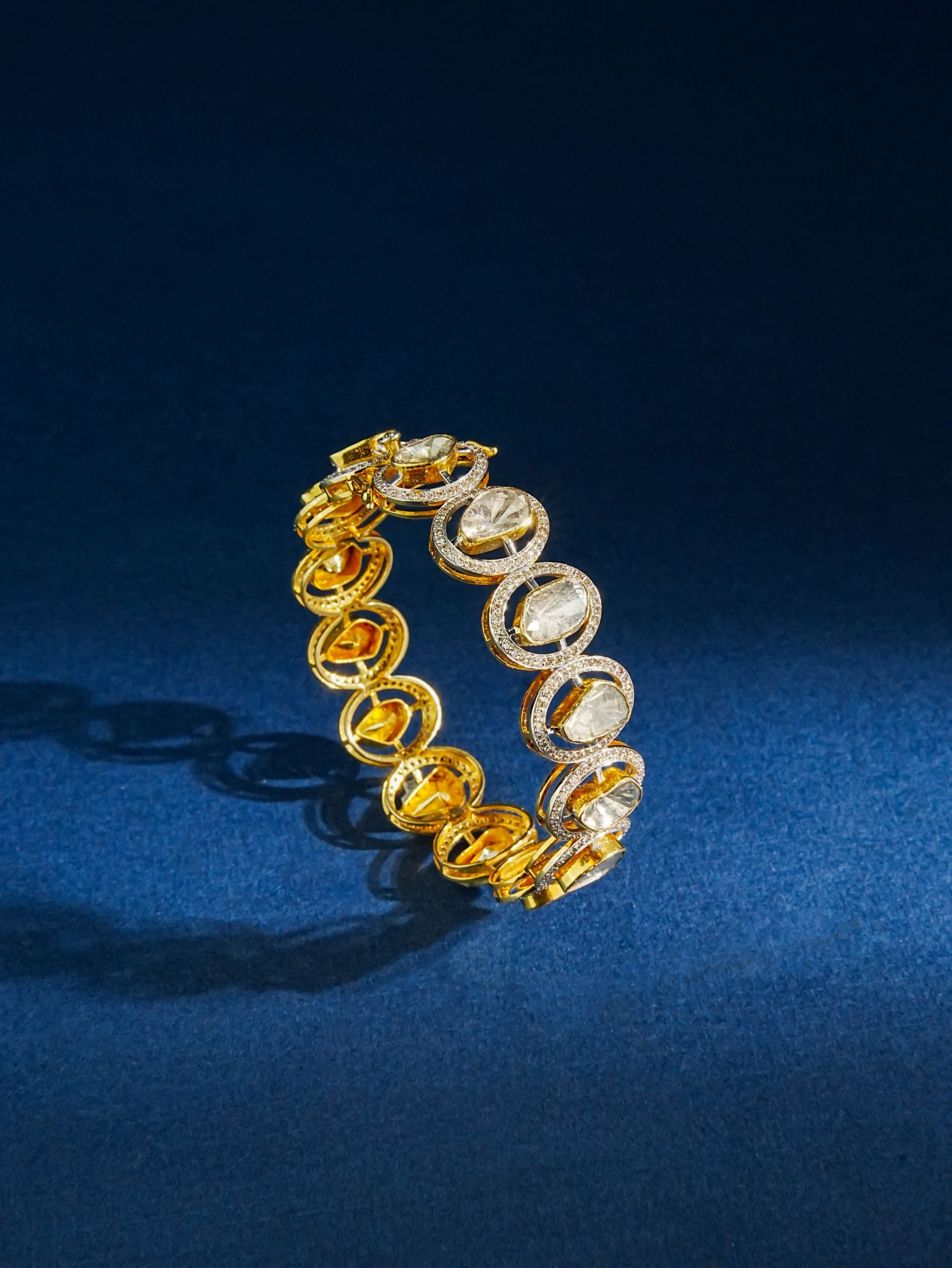 Sweta Polki And Diamond Bangle