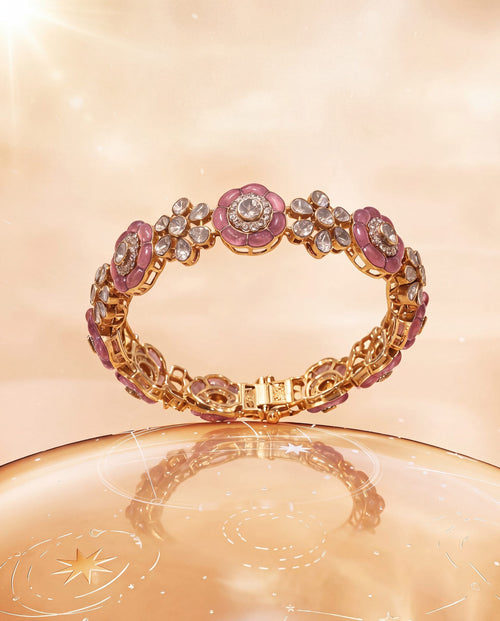 Ruhika Polki And Diamond Bangle